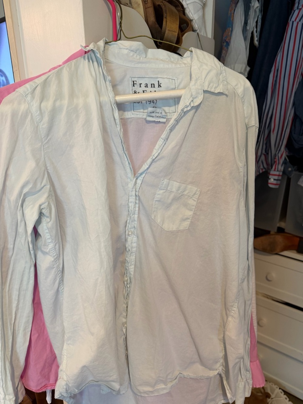 Frank & Eileen White Button-Front Shirt